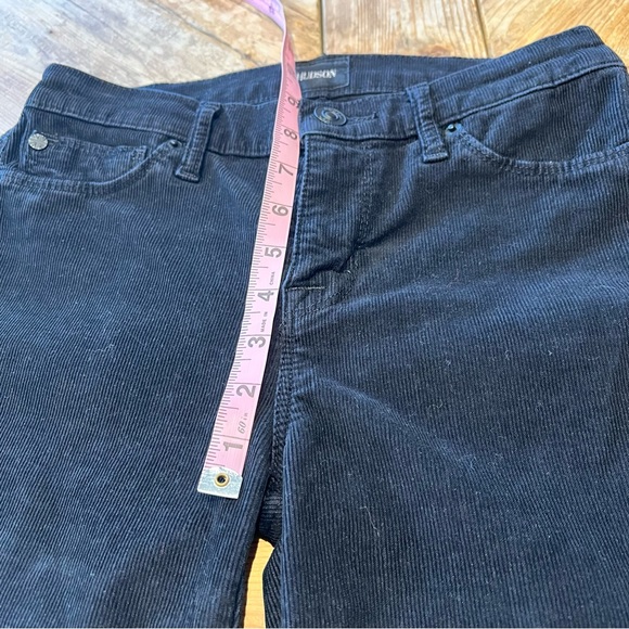 Hudson Distressed Corduroy Black Stretch Skinny Ankle Pants - 26 - Picture 10 of 12